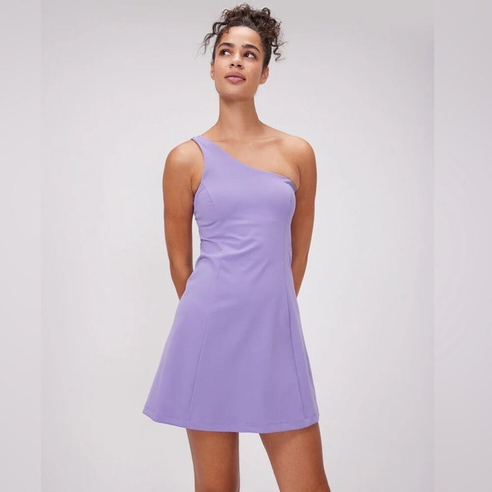 Outdoor Voices One Shoulder Exercise Dress in Lavender - Size S